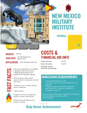 Visit NMMI - New Mexico Military Institute